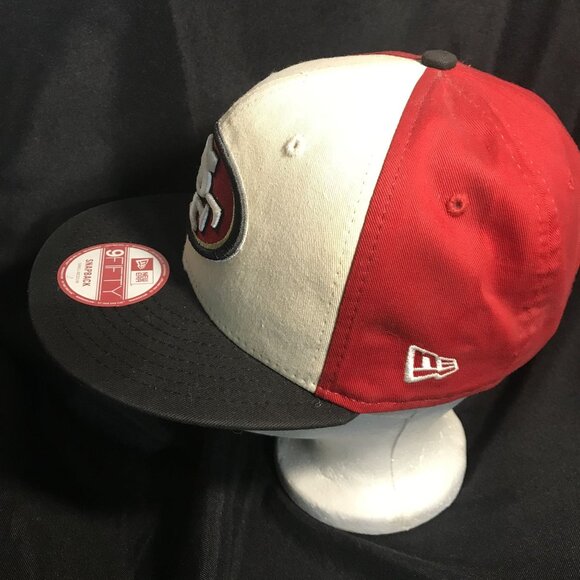 San Francisco 49ers Hat New Era 9Fifty Snapback Cap NFL Size Sm-Med Red & Black - Picture 4 of 10